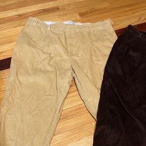 Men's Corduroy Pants in Tan and Brown